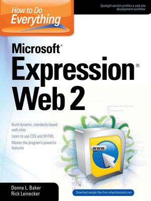 cover image of How to Do Everything Microsoft&#174; Expression&#174; Web 2